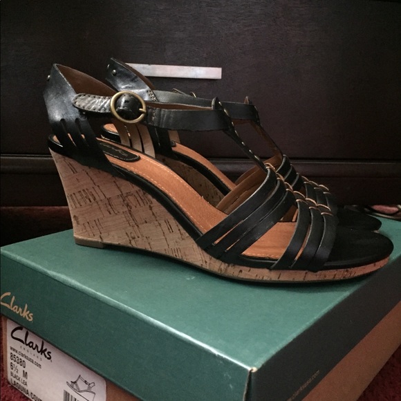 Brand NEW Clark Laguna Cove Black Sandals Size 6.5 - Picture 6 of 6